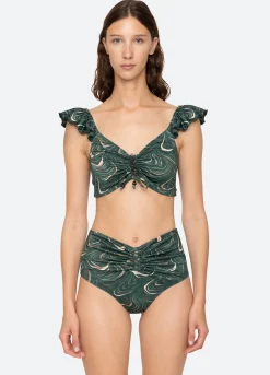 Fashion Sea New York Amara Bikini Top Green