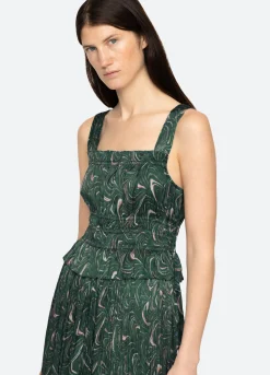 Sale Sea New York Amara Ruched Dress Green