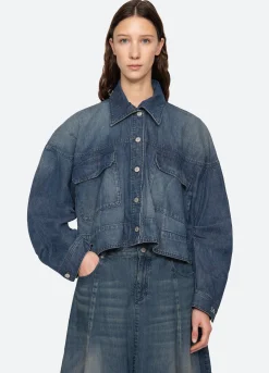 Best Sea New York Amari Shirt Jacket Blue