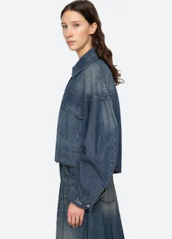 Best Sea New York Amari Shirt Jacket Blue