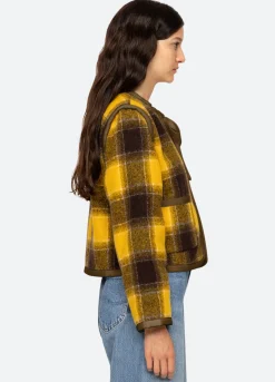Fashion Sea New York Amber Tie Front Jacket Yellow