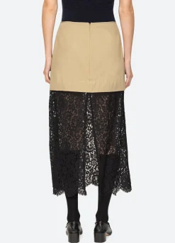 Outlet Sea New York Belle Skirt Khaki