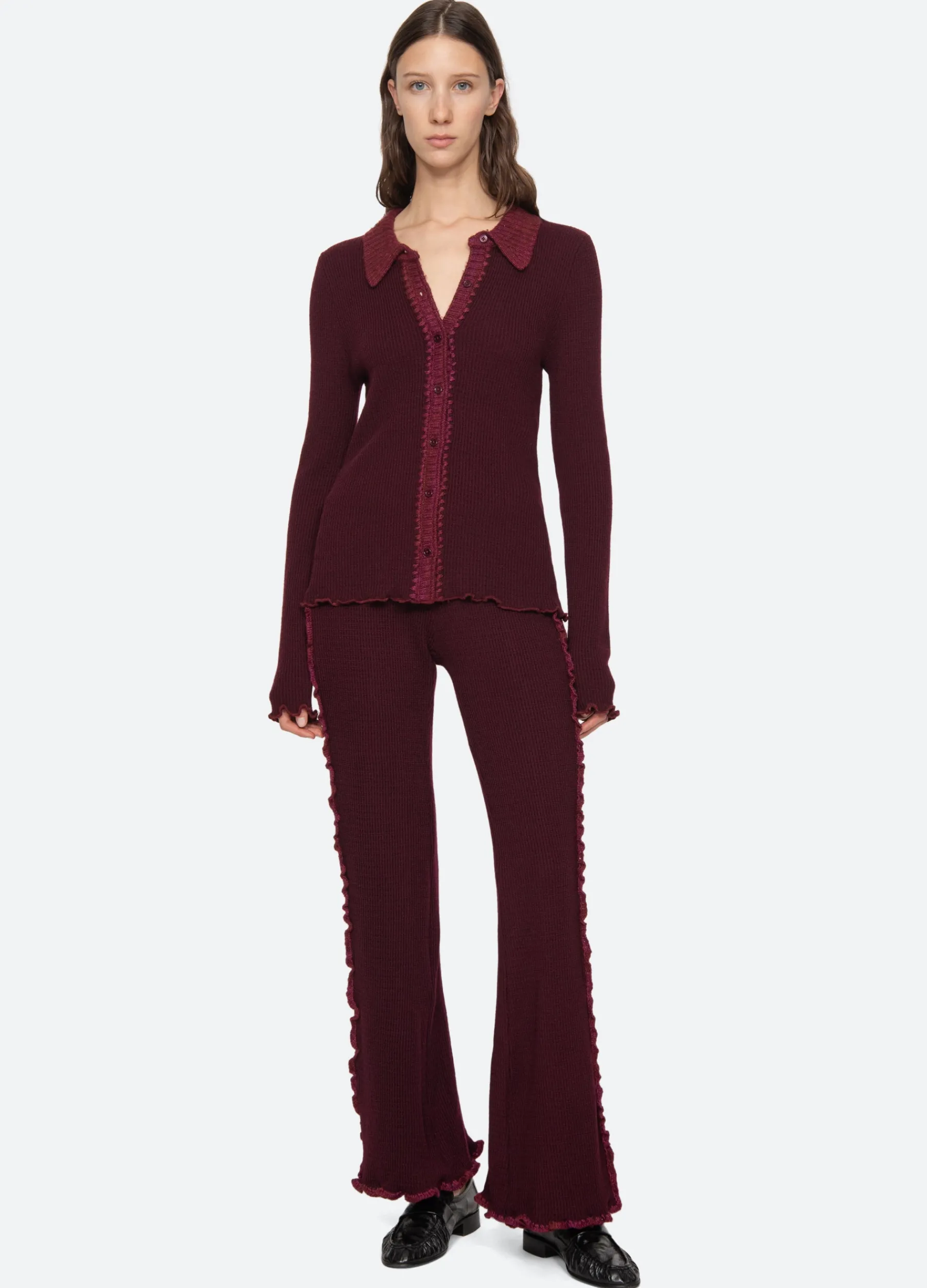 Fashion Sea New York Clare Pants Burgundy