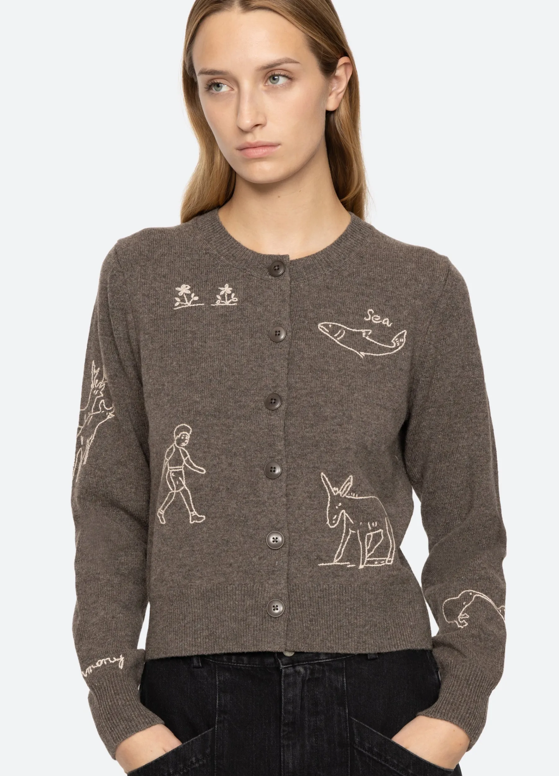 Outlet Sea New York Demi Cardigan Gray