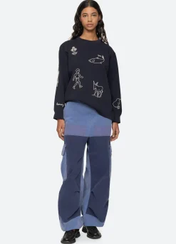 Hot Sea New York Demi Pants Blue