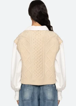 Sale Sea New York Devana L/S Sweater Cream