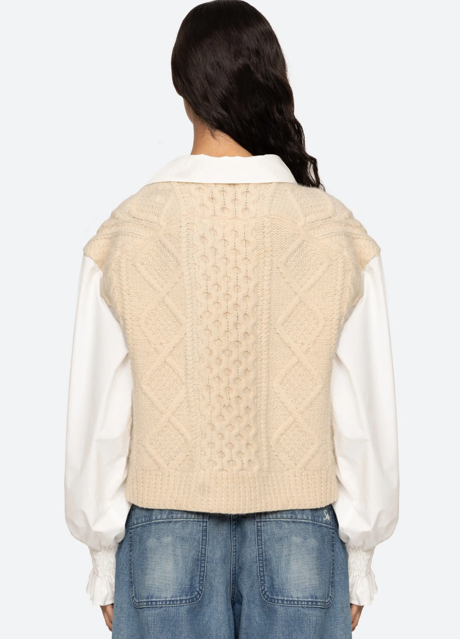 Sale Sea New York Devana L/S Sweater Cream