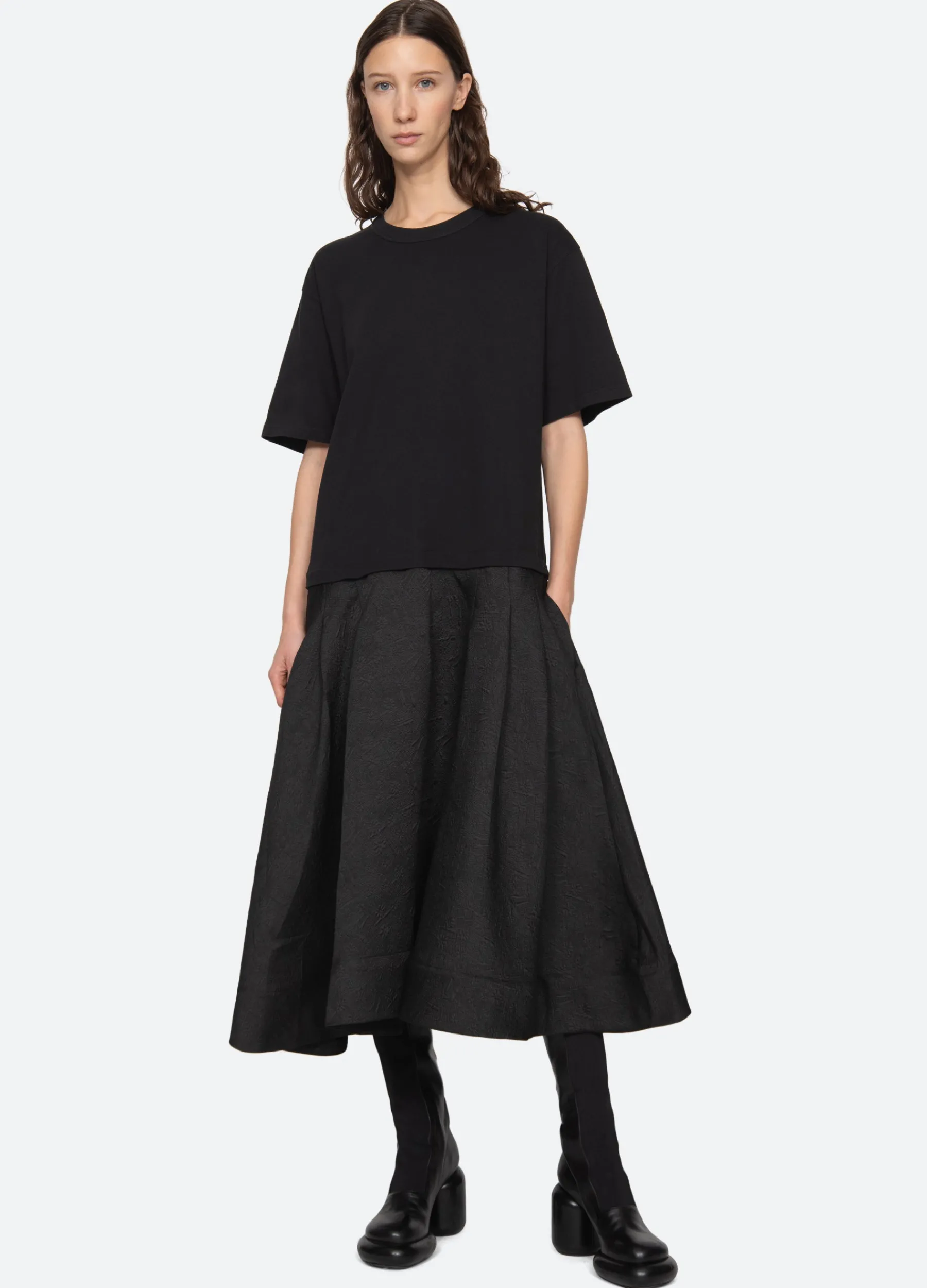 New Sea New York Elegi T-Shirt Dress Black