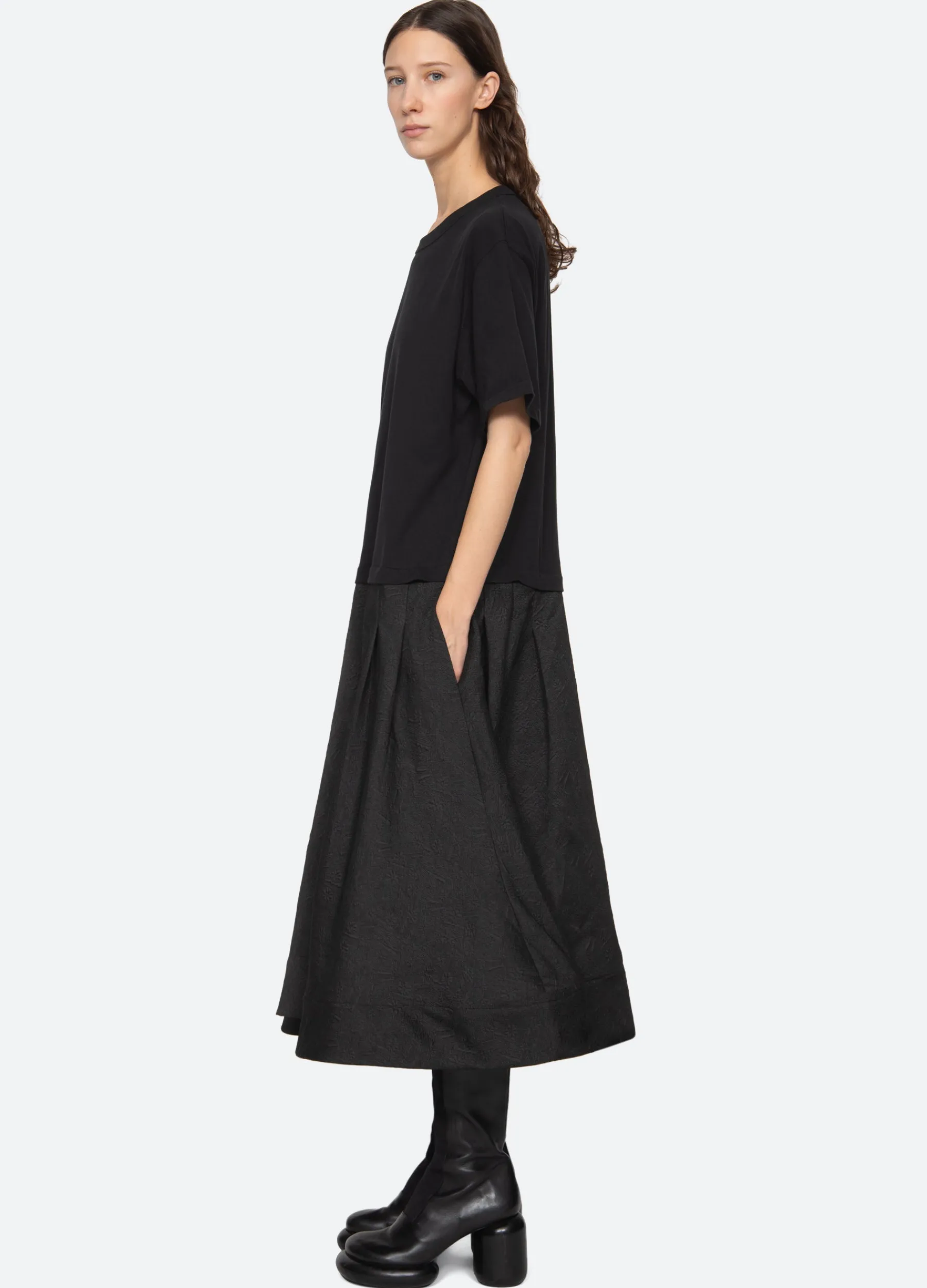 New Sea New York Elegi T-Shirt Dress Black