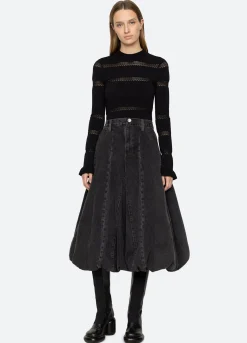 Online Sea New York Elle Bubble Skirt Black