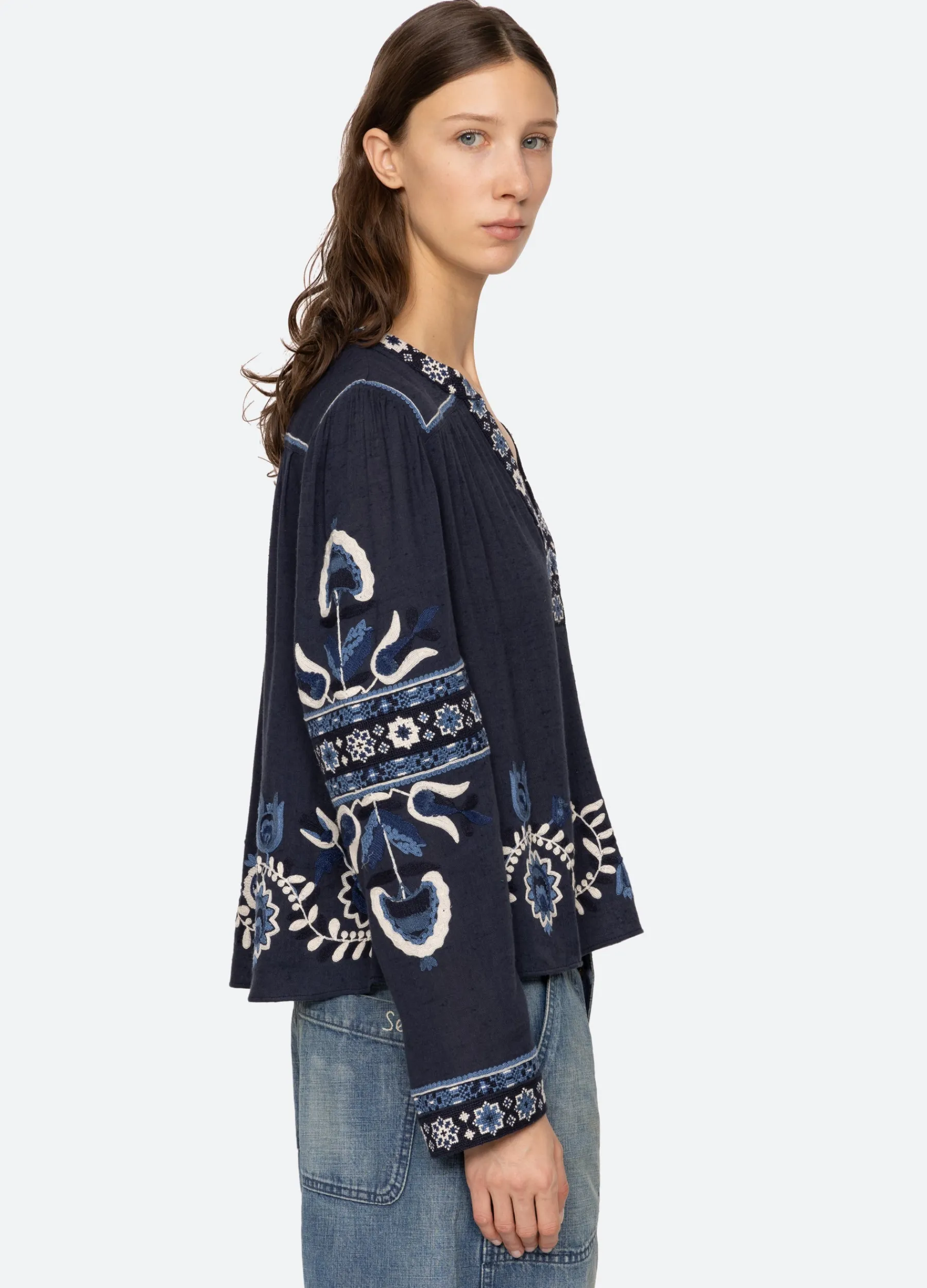 Online Sea New York Inga L/S Top Navy