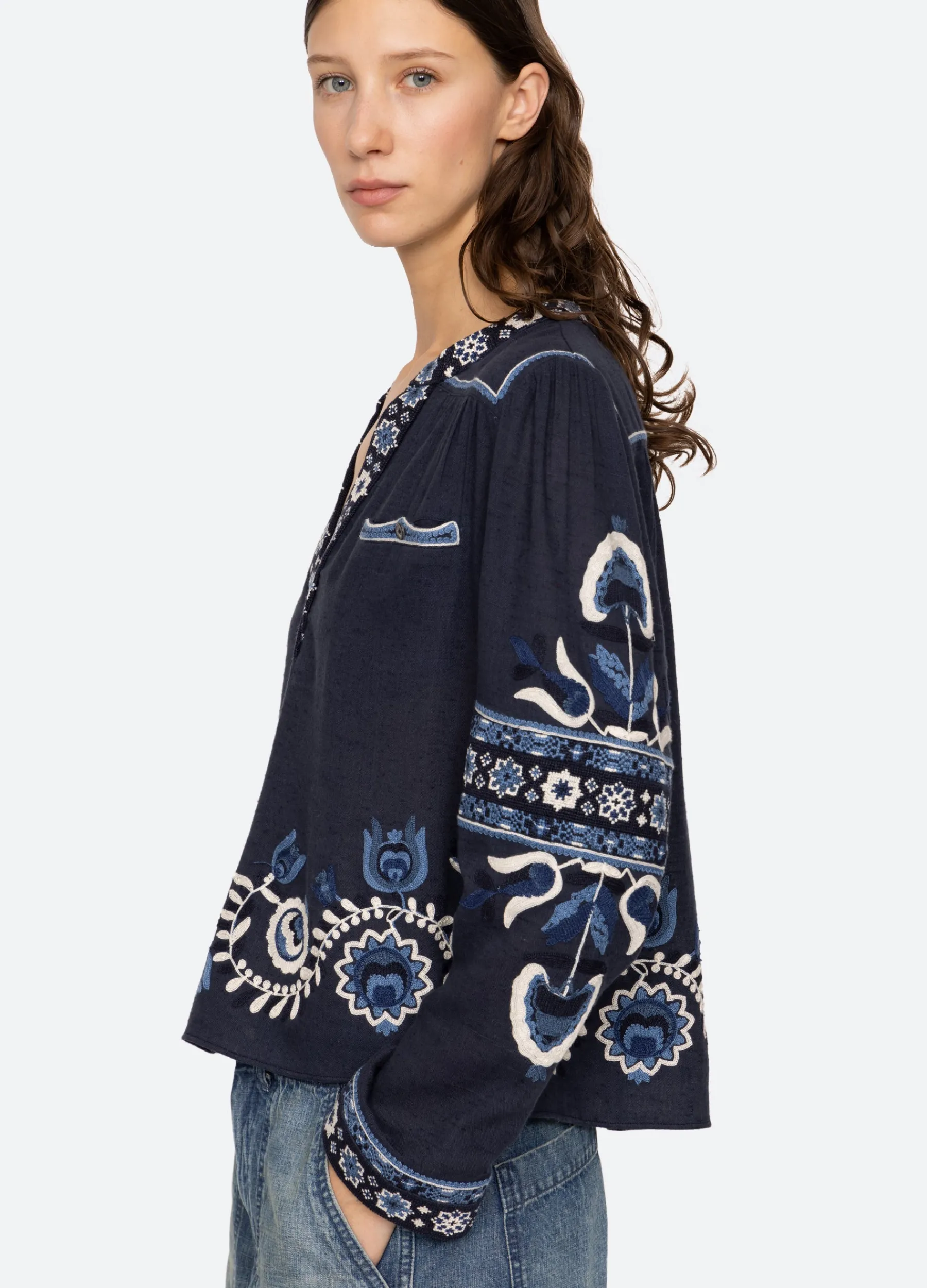 Online Sea New York Inga L/S Top Navy