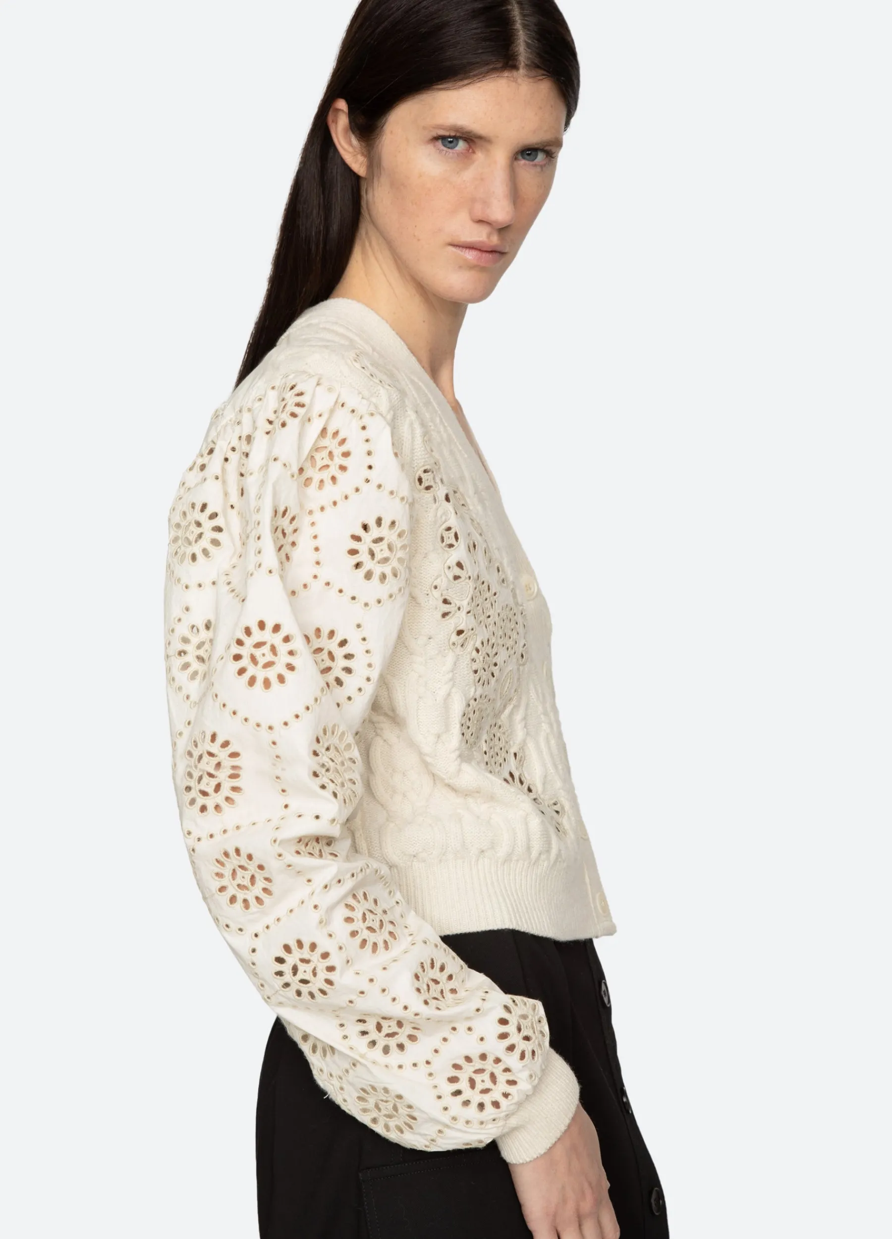 Sale Sea New York Lainey Cardigan Cream