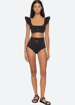 New Sea New York Liat Bikini Top Black