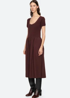 Online Sea New York Renata Dress Burgundy
