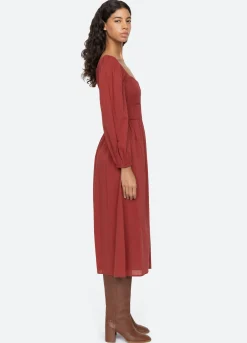 Outlet Sea New York Renata L/S Dress Brick