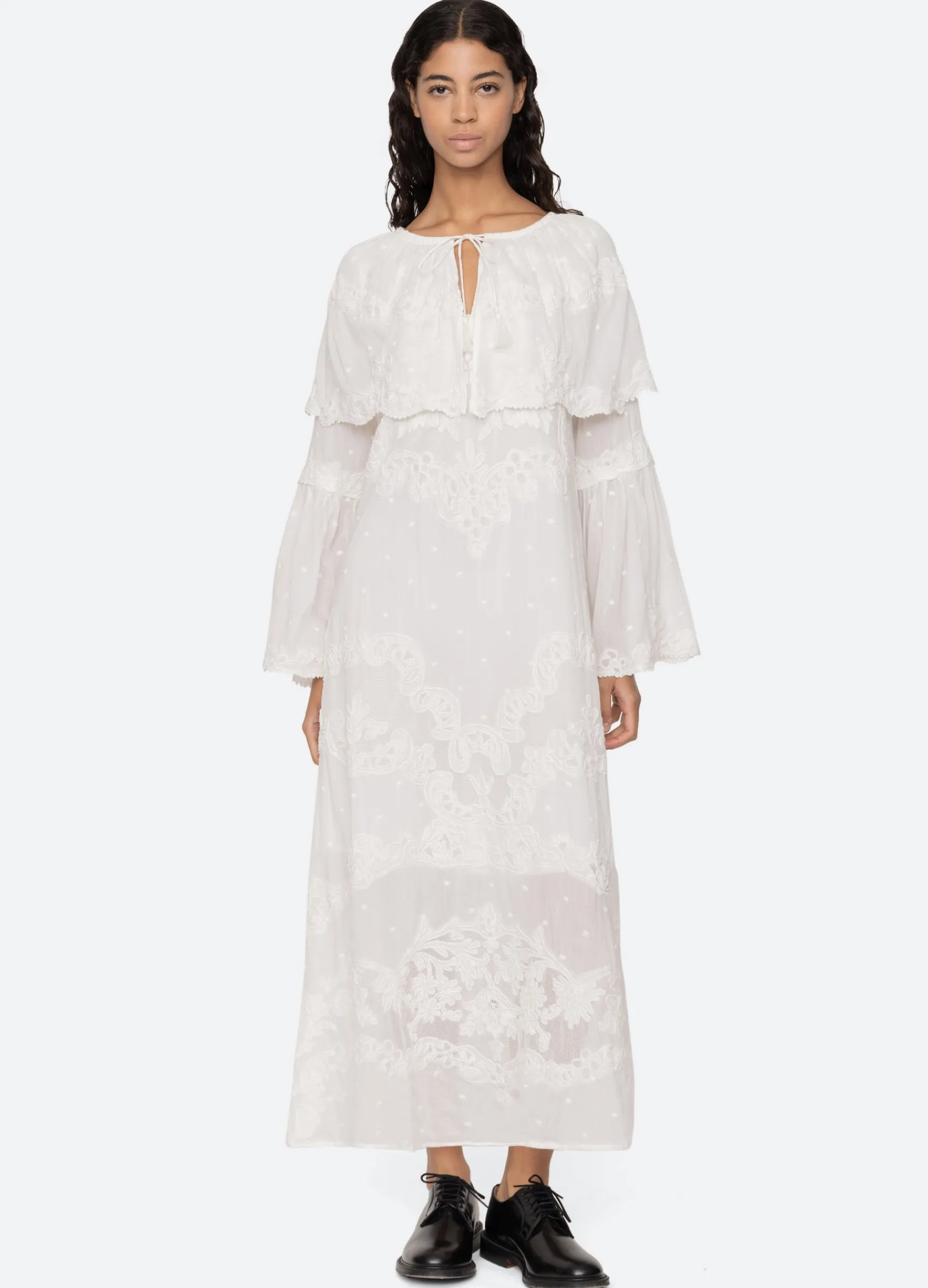 Sale Sea New York Vale Capelet Dress White