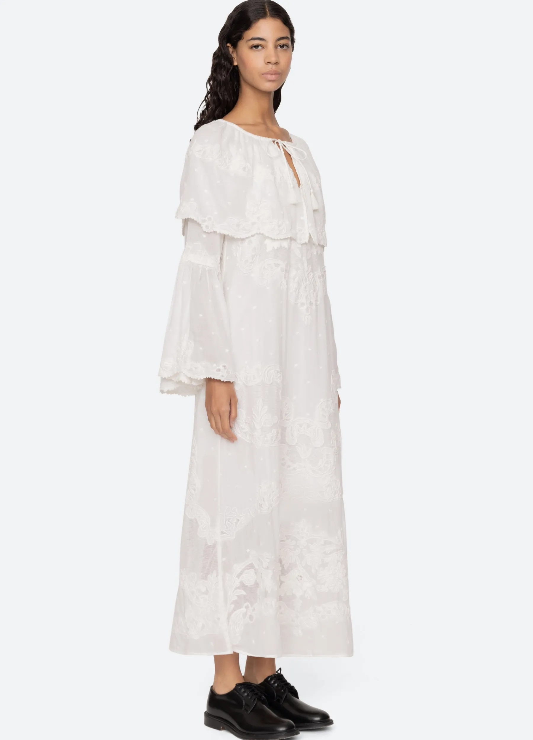 Sale Sea New York Vale Capelet Dress White