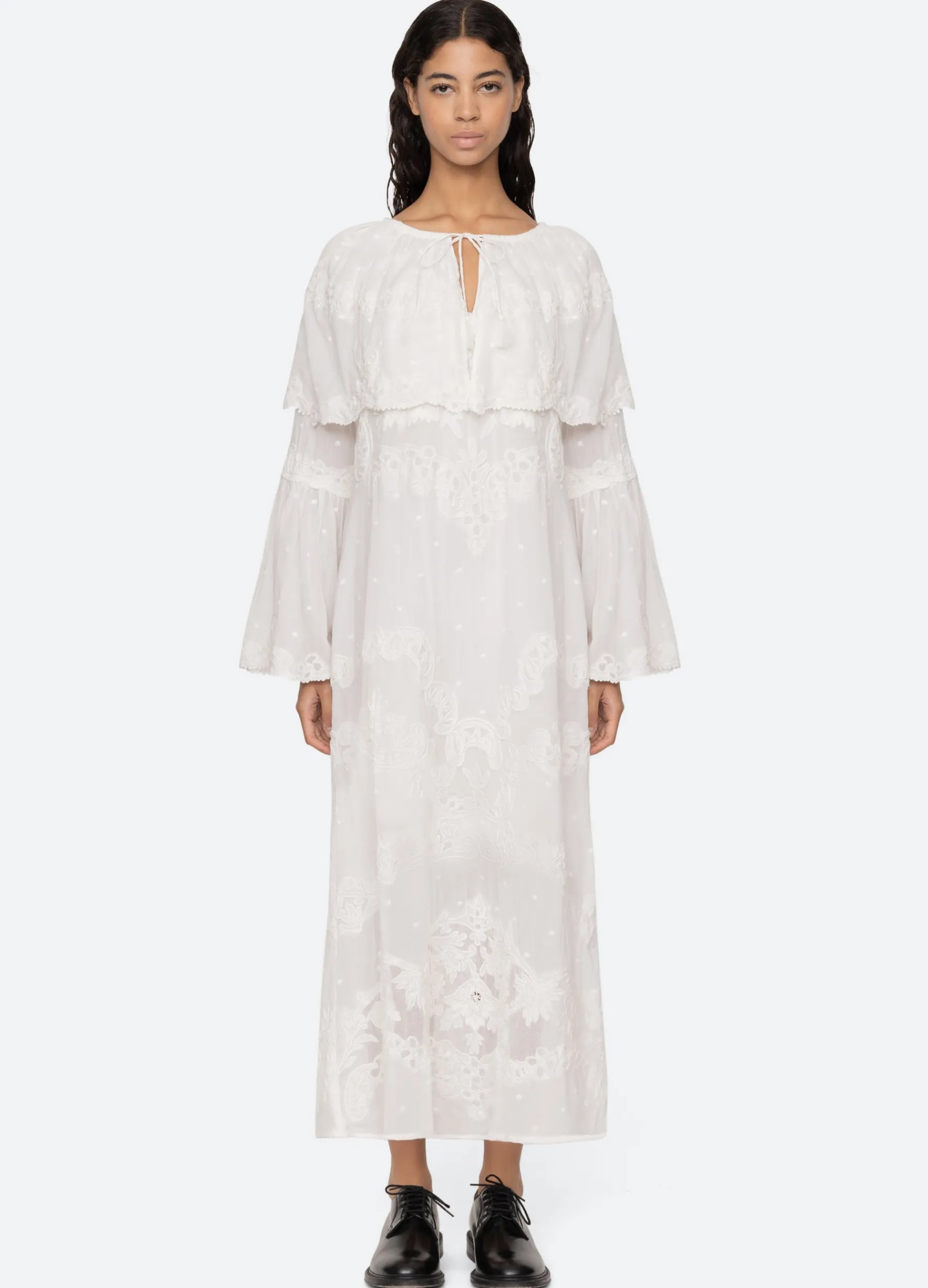 Sale Sea New York Vale Capelet Dress White