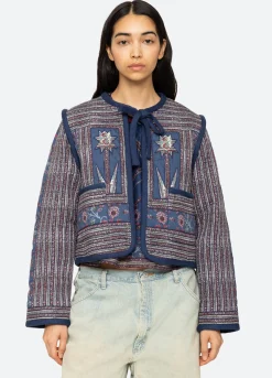 Online Sea New York Valeria Quilted Jacket Navy