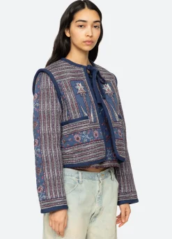 Online Sea New York Valeria Quilted Jacket Navy