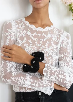 Discount Sea New York Velvet Scrunchie Black