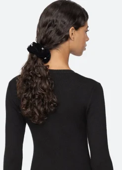 Discount Sea New York Velvet Scrunchie Black